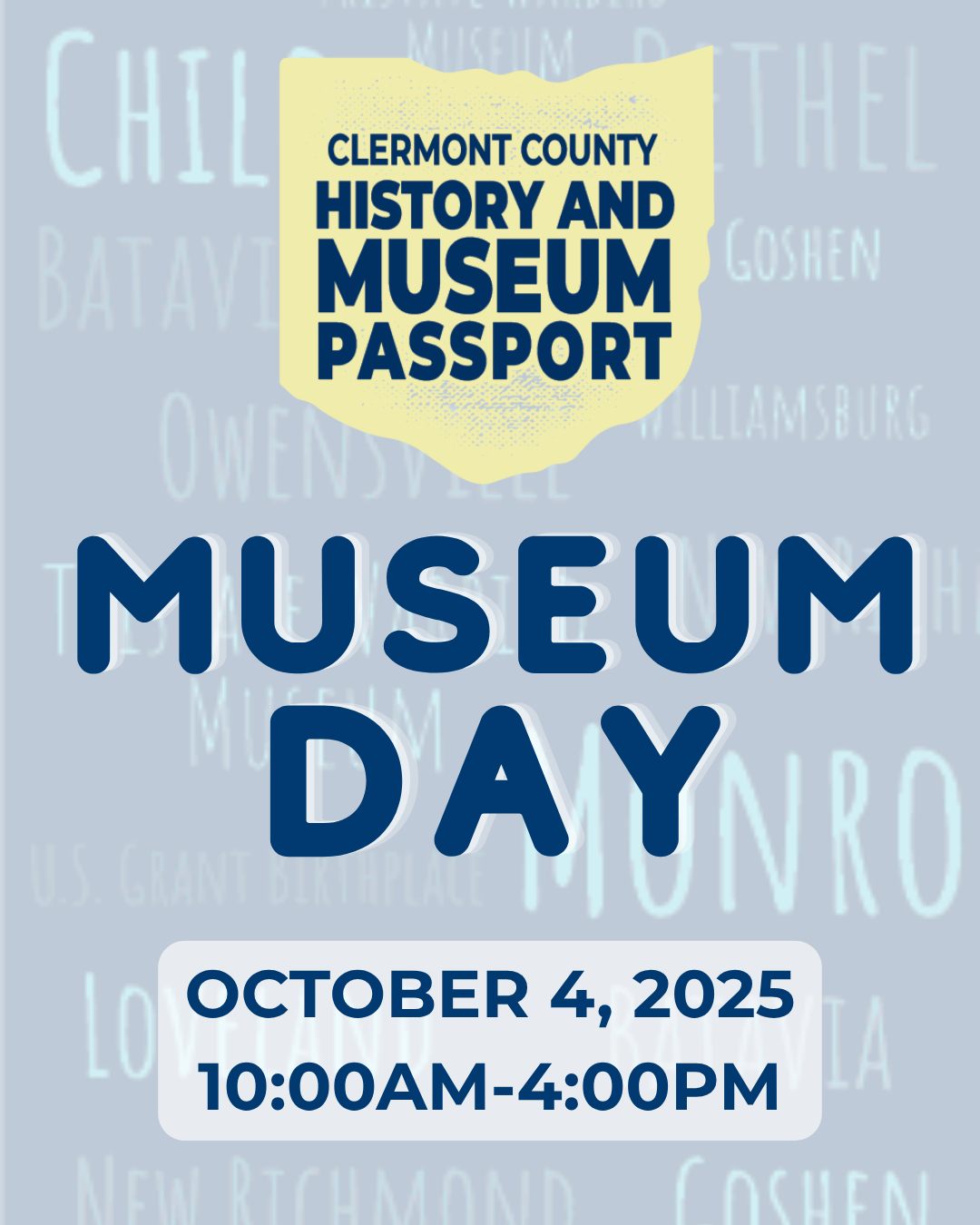 Celebrate Clermont County History & Museum Day on October 4
