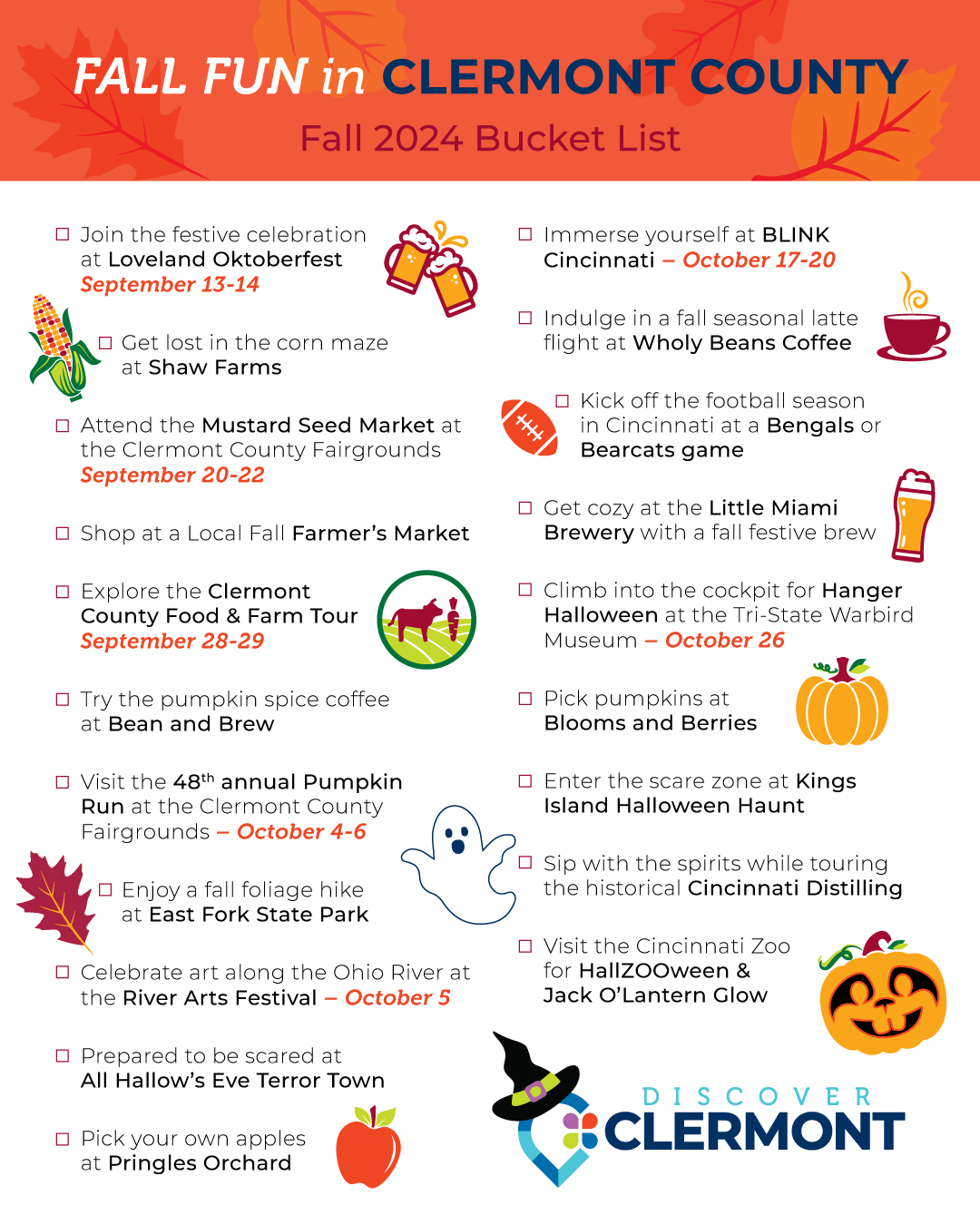 Discover Clermont's Fall Bucket List